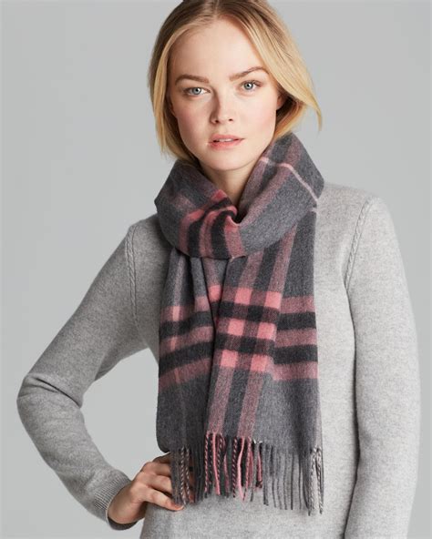 burberry cashmere pink giant check scarf|burberry reversible cashmere scarf.